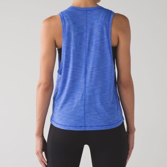 Lululemon Cardio Squad Tank II in Heathered Cerulean Blue size 6 - Picture 7 of 7